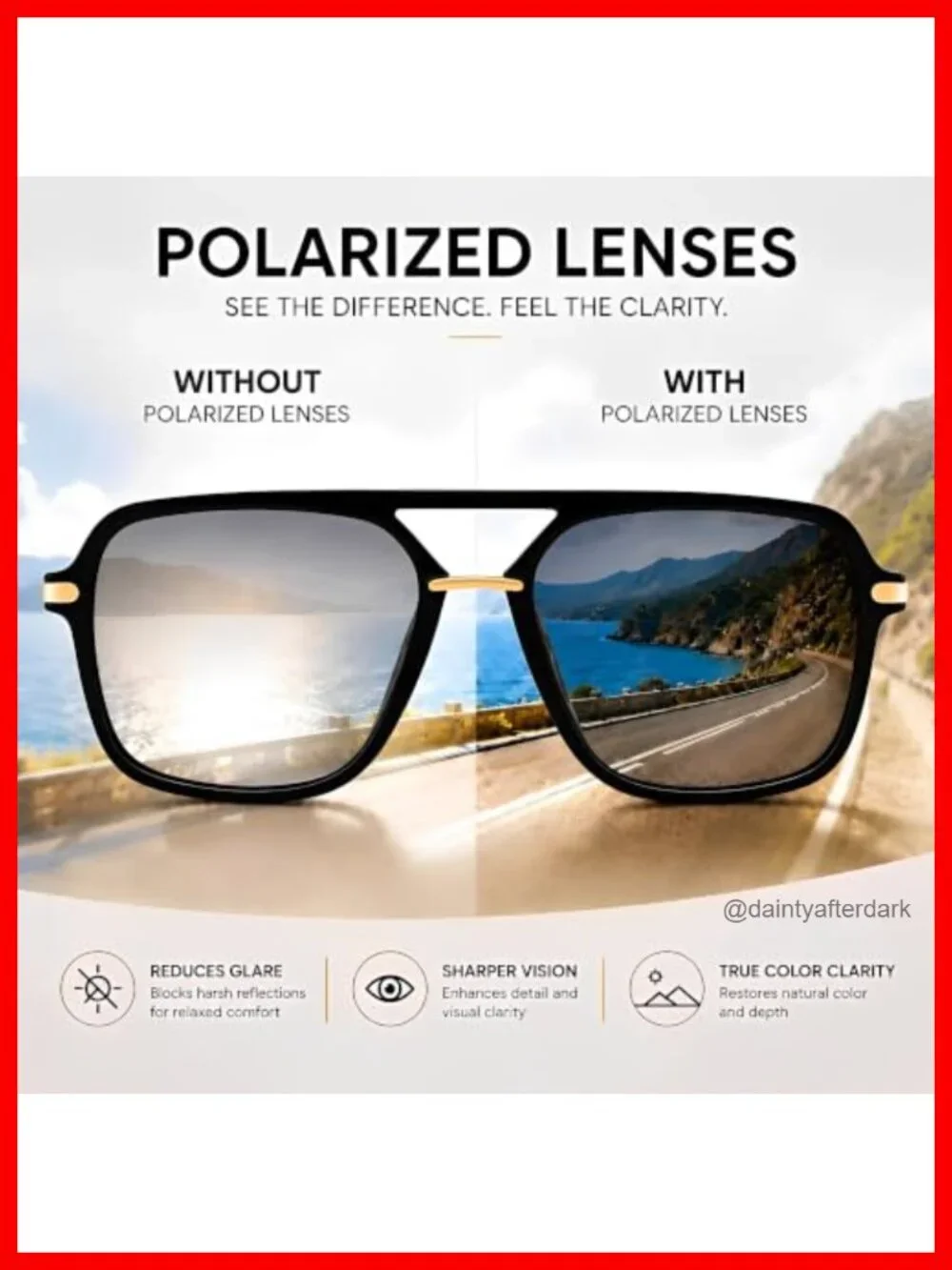 Polarized Aviator Sunglasses UV400 Metal Frame Double Bridge